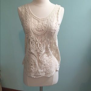 Urban Outfitters Lacy/Crocheted sheer top